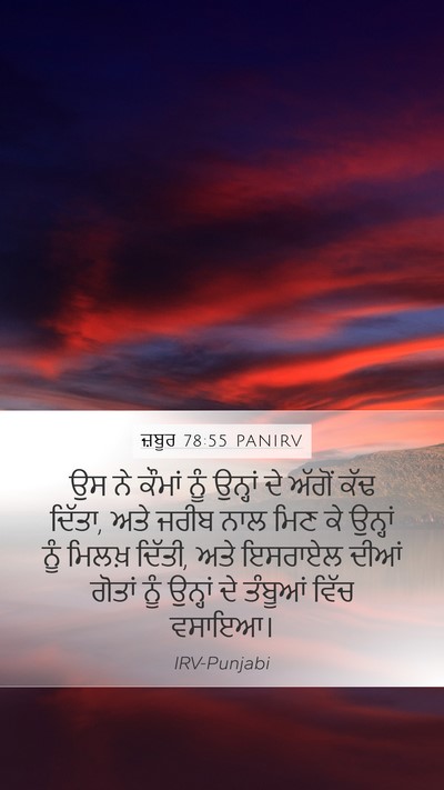 ਜ਼ਬੂਰ 78:55 PANIRV Bible Verse Image