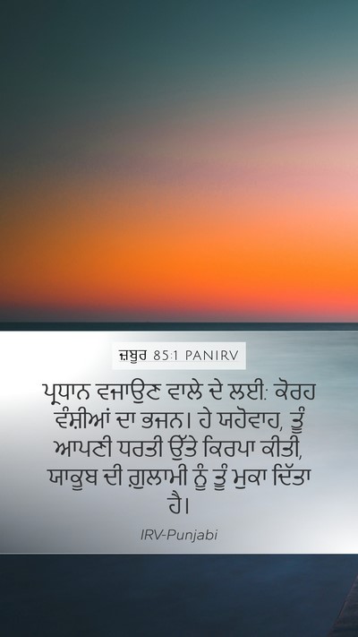 ਜ਼ਬੂਰ 85:1 PANIRV Bible Verse Image