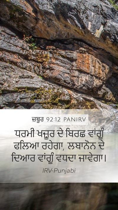 ਜ਼ਬੂਰ 92:12 PANIRV Bible Verse Image