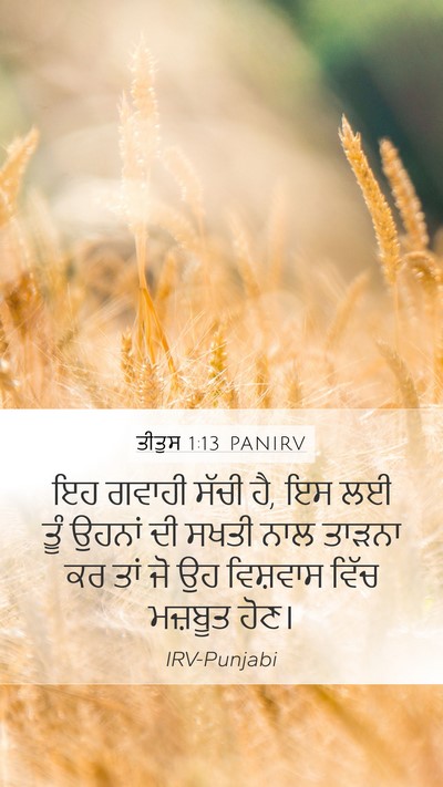 ਤੀਤੁਸ 1:13 PANIRV Bible Verse Image