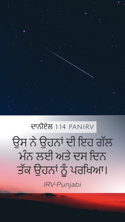 ਦਾਨੀਏਲ 1:14 PANIRV Mobile Phone Wallpaper - ਉਸ ਨੇ ਉਹਨਾਂ ਦੀ ਇਹ - Mobile Bible Verse Wallpaper