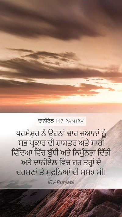 ਦਾਨੀਏਲ 1:17 PANIRV Bible Verse Image