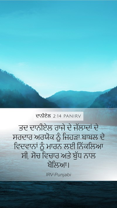 ਦਾਨੀਏਲ 2:14 PANIRV Mobile Phone Wallpaper - ਤਦ ਦਾਨੀਏਲ ਰਾਜੇ ਦੇ - Mobile Bible Verse Wallpaper