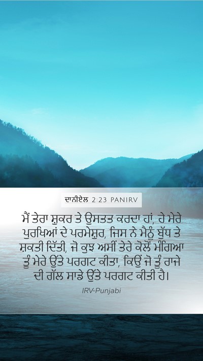 ਦਾਨੀਏਲ 2:23 PANIRV Bible Verse Image
