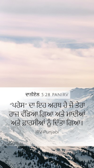 ਦਾਨੀਏਲ 5:28 PANIRV Bible Verse Image