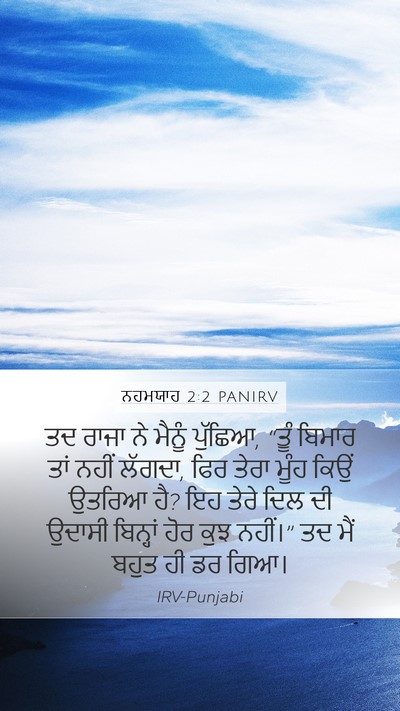 ਨਹਮਯਾਹ 2:2 PANIRV Mobile Phone Wallpaper - ਤਦ ਰਾਜਾ ਨੇ ਮੈਨੂੰ - Mobile Bible Verse Wallpaper