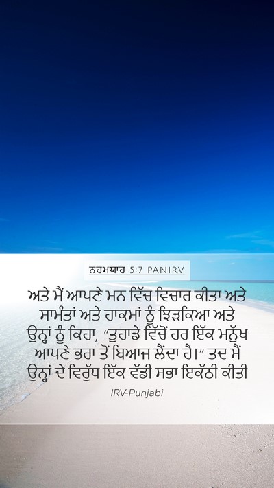 ਨਹਮਯਾਹ 5:7 PANIRV Bible Verse Image