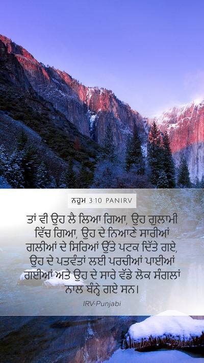 ਨਹੂਮ 3:10 PANIRV Mobile Phone Wallpaper - ਤਾਂ ਵੀ ਉਹ ਲੈ ਲਿਆ - Mobile Bible Verse Wallpaper