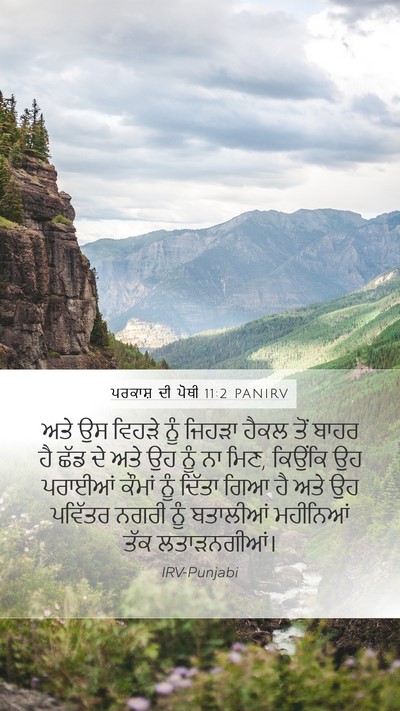 ਪਰਕਾਸ਼ ਦੀ ਪੋਥੀ 11:2 PANIRV Bible Verse Image