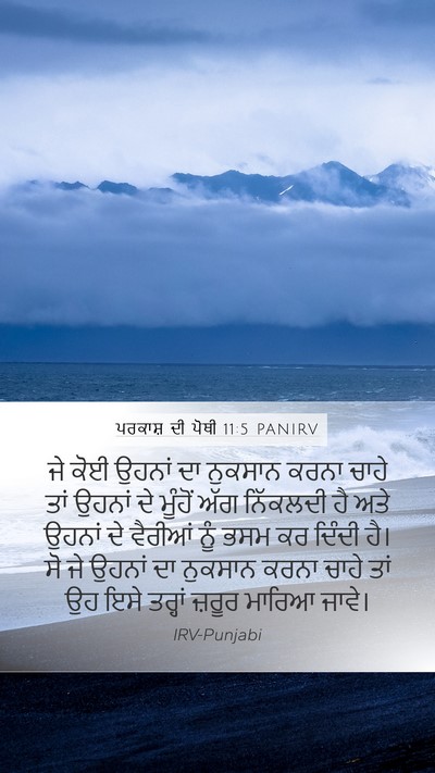 ਪਰਕਾਸ਼ ਦੀ ਪੋਥੀ 11:5 PANIRV Bible Verse Image