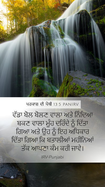ਪਰਕਾਸ਼ ਦੀ ਪੋਥੀ 13:5 PANIRV Bible Verse Image