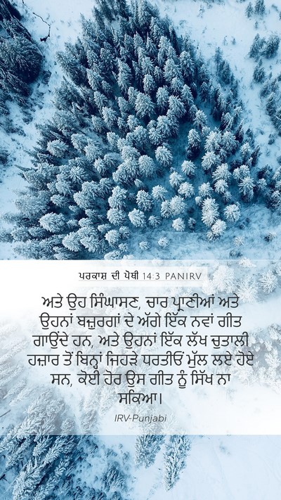 ਪਰਕਾਸ਼ ਦੀ ਪੋਥੀ 14:3 PANIRV Bible Verse Image
