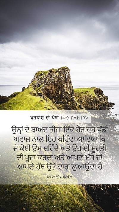 ਪਰਕਾਸ਼ ਦੀ ਪੋਥੀ 14:9 PANIRV Bible Verse Image