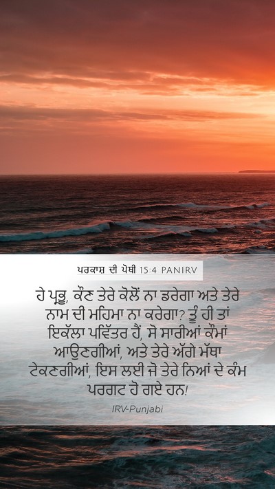 ਪਰਕਾਸ਼ ਦੀ ਪੋਥੀ 15:4 PANIRV Bible Verse Image
