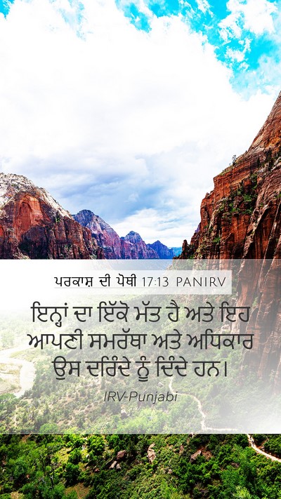 ਪਰਕਾਸ਼ ਦੀ ਪੋਥੀ 17:13 PANIRV Bible Verse Image