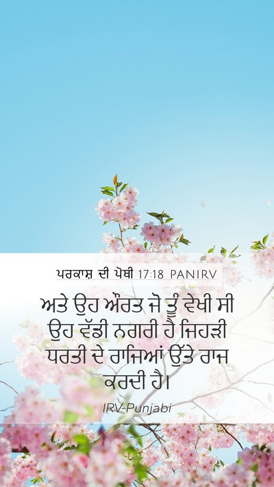 ਪਰਕਾਸ਼ ਦੀ ਪੋਥੀ 17:18 PANIRV Bible Verse Image