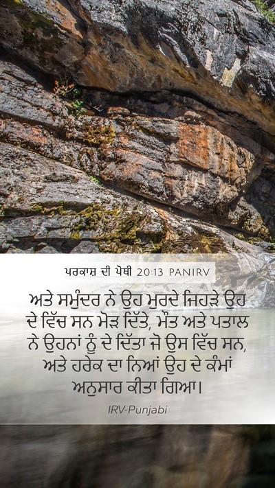 ਪਰਕਾਸ਼ ਦੀ ਪੋਥੀ 20:13 PANIRV Bible Verse Image