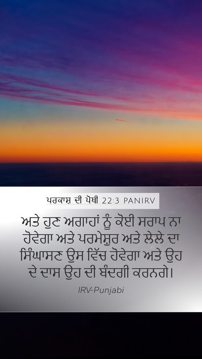 ਪਰਕਾਸ਼ ਦੀ ਪੋਥੀ 22:3 PANIRV Bible Verse Image