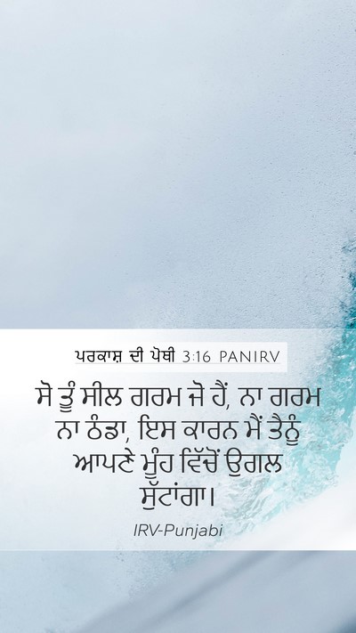 ਪਰਕਾਸ਼ ਦੀ ਪੋਥੀ 3:16 PANIRV Bible Verse Image