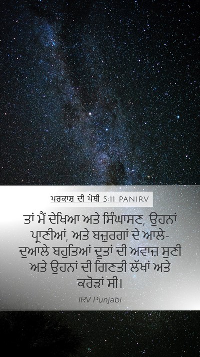 ਪਰਕਾਸ਼ ਦੀ ਪੋਥੀ 5:11 PANIRV Bible Verse Image