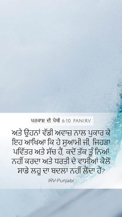ਪਰਕਾਸ਼ ਦੀ ਪੋਥੀ 6:10 PANIRV Bible Verse Image