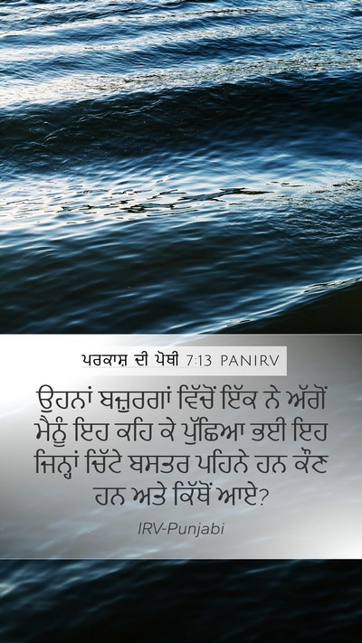 ਪਰਕਾਸ਼ ਦੀ ਪੋਥੀ 7:13 PANIRV Bible Verse Image