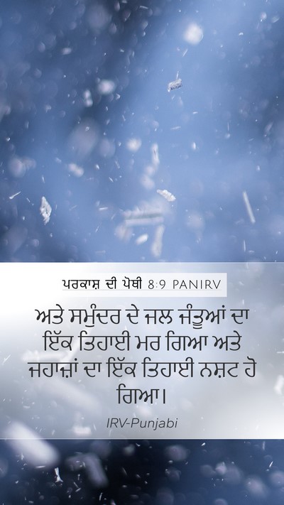 ਪਰਕਾਸ਼ ਦੀ ਪੋਥੀ 8:9 PANIRV Mobile Phone Wallpaper - ਅਤੇ ਸਮੁੰਦਰ ਦੇ ਜਲ - Mobile Bible Verse Wallpaper