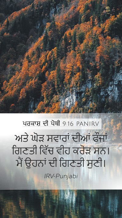 ਪਰਕਾਸ਼ ਦੀ ਪੋਥੀ 9:16 PANIRV Bible Verse Image