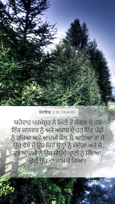 ਪੈਦਾਇਸ਼ 2:19 PANIRV Bible Verse Image