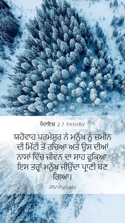 ਪੈਦਾਇਸ਼ 2:7 PANIRV Bible Verse Image