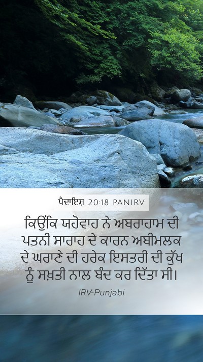 ਪੈਦਾਇਸ਼ 20:18 PANIRV Bible Verse Image