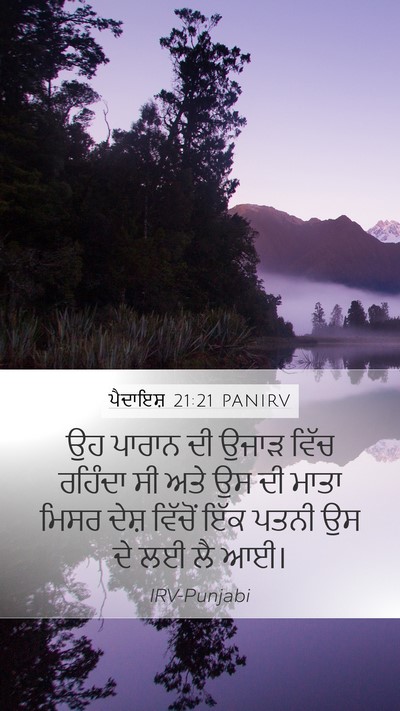 ਪੈਦਾਇਸ਼ 21:21 PANIRV Bible Verse Image