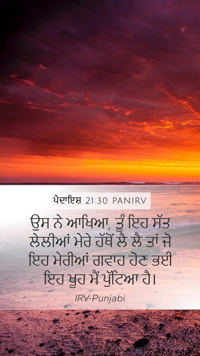 ਪੈਦਾਇਸ਼ 21:30 PANIRV Bible Verse Image