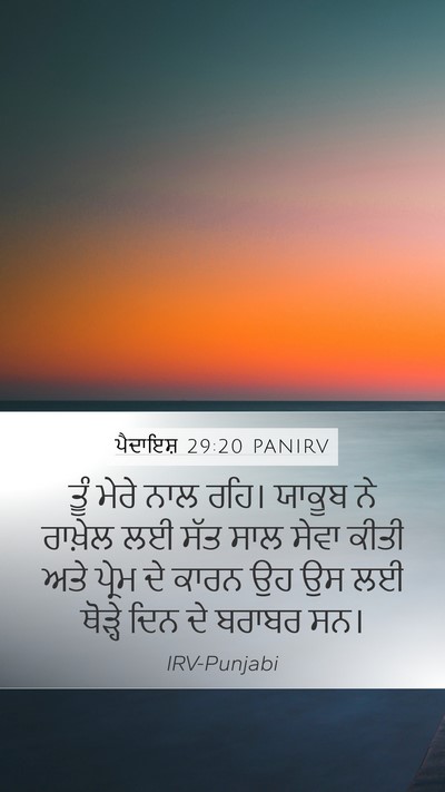 ਪੈਦਾਇਸ਼ 29:20 PANIRV Bible Verse Image