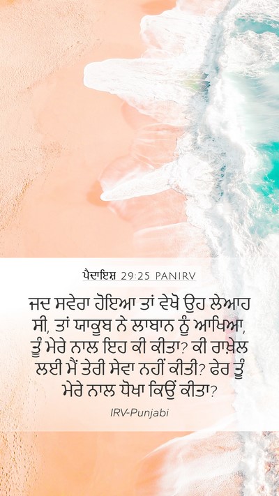 ਪੈਦਾਇਸ਼ 29:25 PANIRV Bible Verse Image