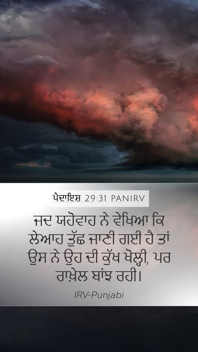 ਪੈਦਾਇਸ਼ 29:31 PANIRV Bible Verse Image