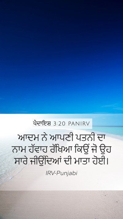 ਪੈਦਾਇਸ਼ 3:20 PANIRV Bible Verse Image