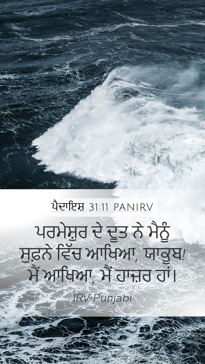 ਪੈਦਾਇਸ਼ 31:11 PANIRV Bible Verse Image
