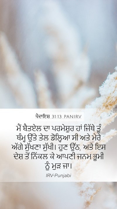 ਪੈਦਾਇਸ਼ 31:13 PANIRV Mobile Phone Wallpaper - ਮੈਂ ਬੈਤਏਲ ਦਾ - Mobile Bible Verse Wallpaper
