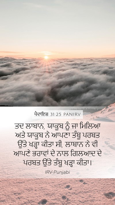 ਪੈਦਾਇਸ਼ 31:25 PANIRV Mobile Phone Wallpaper - ਤਦ ਲਾਬਾਨ, ਯਾਕੂਬ ਨੂੰ - Mobile Bible Verse Wallpaper