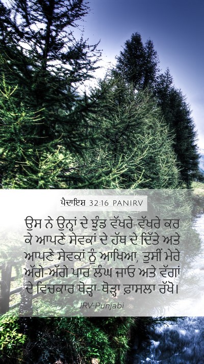 ਪੈਦਾਇਸ਼ 32:16 PANIRV Bible Verse Image