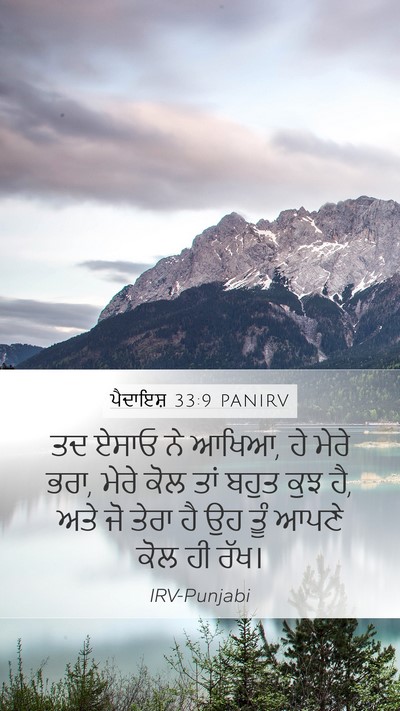 ਪੈਦਾਇਸ਼ 33:9 PANIRV Mobile Phone Wallpaper - ਤਦ ਏਸਾਓ ਨੇ ਆਖਿਆ, ਹੇ - Mobile Bible Verse Wallpaper