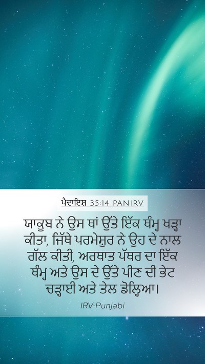 ਪੈਦਾਇਸ਼ 35:14 PANIRV Bible Verse Image
