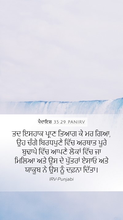 ਪੈਦਾਇਸ਼ 35:29 PANIRV Bible Verse Image