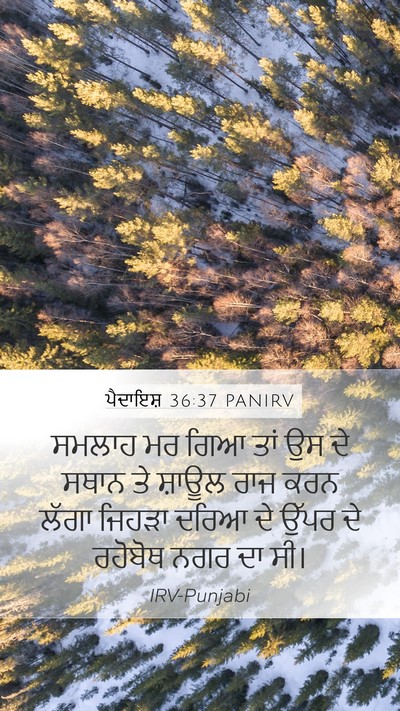 ਪੈਦਾਇਸ਼ 36:37 PANIRV Bible Verse Image