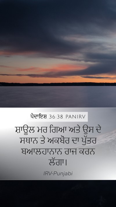 ਪੈਦਾਇਸ਼ 36:38 PANIRV Mobile Phone Wallpaper - ਸ਼ਾਊਲ ਮਰ ਗਿਆ ਅਤੇ ਉਸ - Mobile Bible Verse Wallpaper