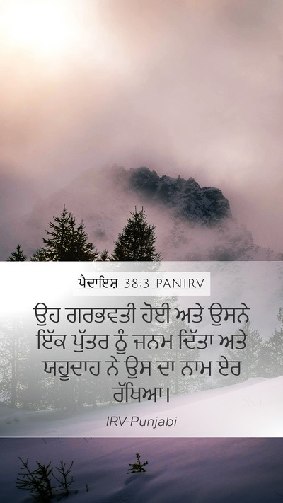 ਪੈਦਾਇਸ਼ 38:3 PANIRV Mobile Phone Wallpaper - ਉਹ ਗਰਭਵਤੀ ਹੋਈ ਅਤੇ - Mobile Bible Verse Wallpaper