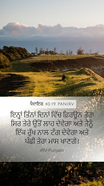 ਪੈਦਾਇਸ਼ 40:19 PANIRV Bible Verse Image