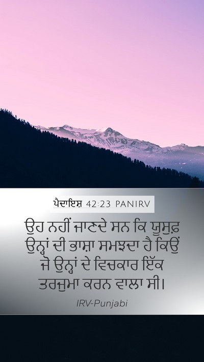 ਪੈਦਾਇਸ਼ 42:23 PANIRV Bible Verse Image