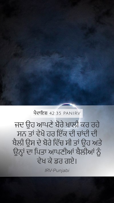 ਪੈਦਾਇਸ਼ 42:35 PANIRV Bible Verse Image